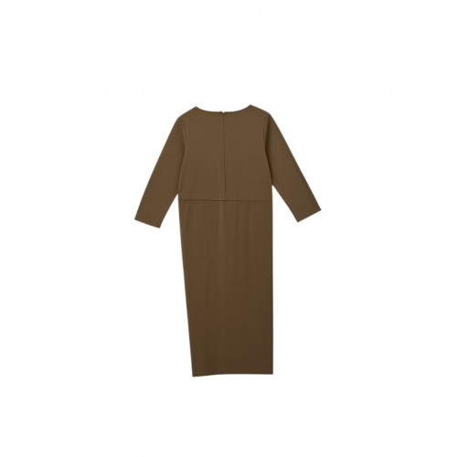 Brown Minimal Long Sleeve Dress / Pre-Owned